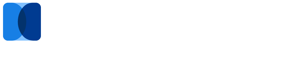 Assinatura completo horizontal branca para o azul